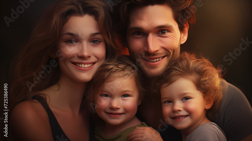 portrait of beautiful family