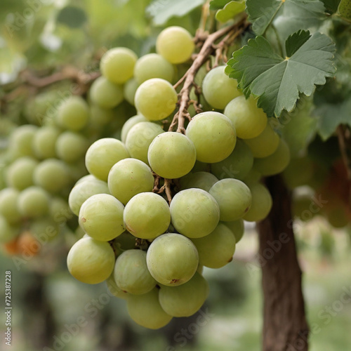 bunch of grapes sweet  branch garden  summer Ai generated 