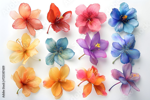 flowers on a white background