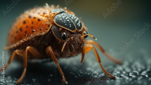 A close up of a bed bug. Generative AI. © serg3d