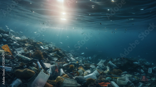 Plastic pollution in the ocean © Rimsha