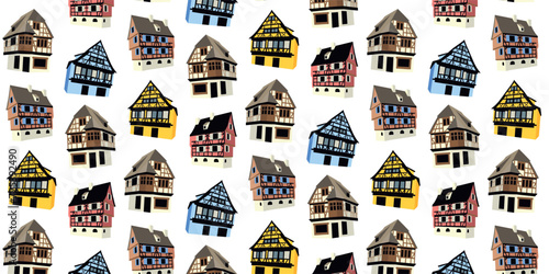 Maisons alsaciennes - Pattern