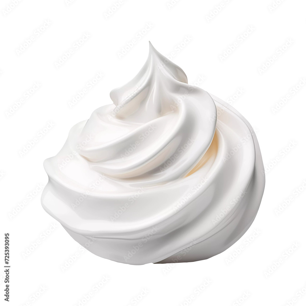 Whipped cream on transparent background. Generative ai design art. Whipped cream on transparent background. Generative ai design art.