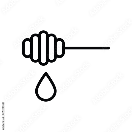 Honey icon with white background vector stock illustration