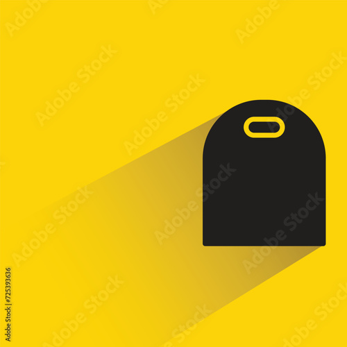 cut board icon with shadow on yellow background