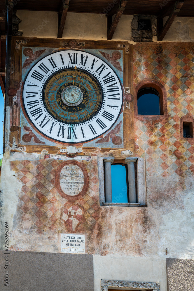 Clusone and the ancient Fanzago clock. Val Seriana to discover.