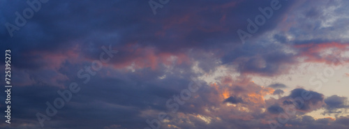 beautiful sunset clouds, nature background © babaroga