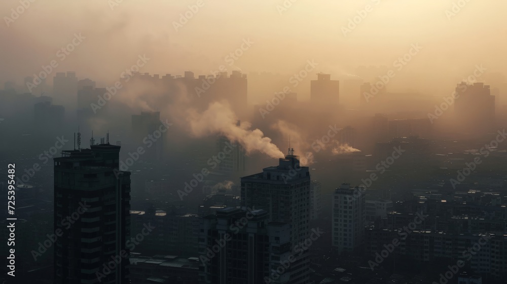 Fototapeta premium City air pollution