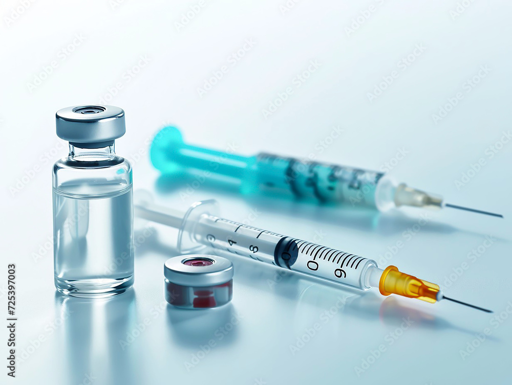 Syringe and vial of medicine for patient care