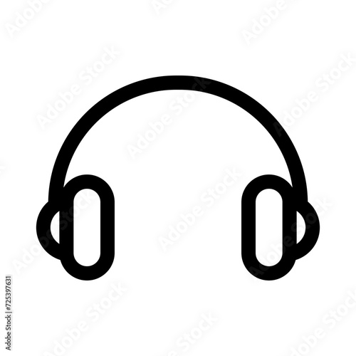 Headphones icon with line style