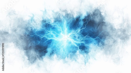 blue lightning on white background © MAXXIMA Graphica