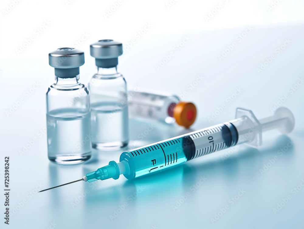 Syringe and vial of medicine for patient care Syringe and vial of medicine for patient care