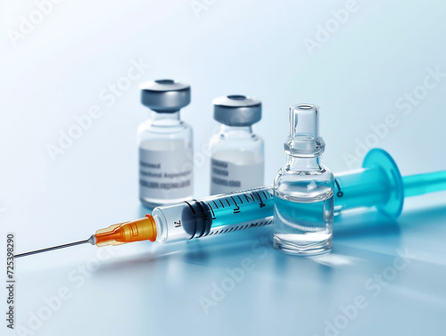 Syringe and vial of medicine for patient care
