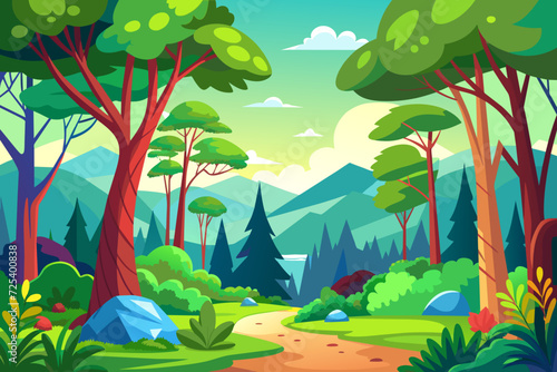 forest beautiful cartoon nature threes woodland rove
wood copse coppice taiga vector
