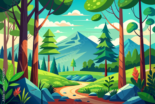 forest beautiful cartoon nature threes woodland rove
wood copse coppice taiga vector