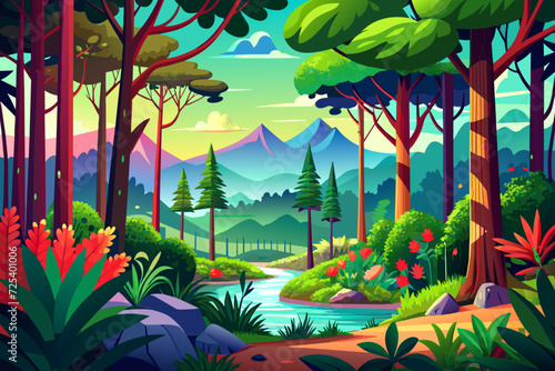 forest beautiful cartoon nature threes woodland rove
wood copse coppice taiga vector