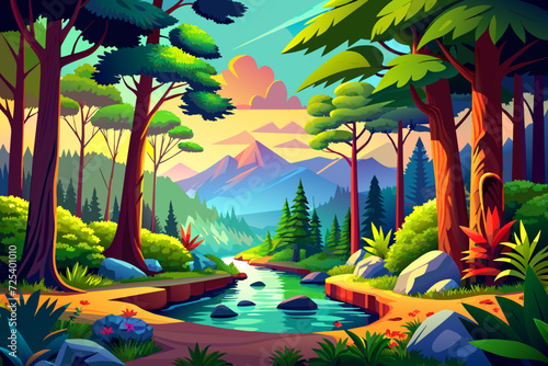 forest beautiful cartoon nature threes woodland rove
wood copse coppice taiga vector