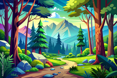 forest beautiful cartoon nature threes woodland rove
wood copse coppice taiga vector