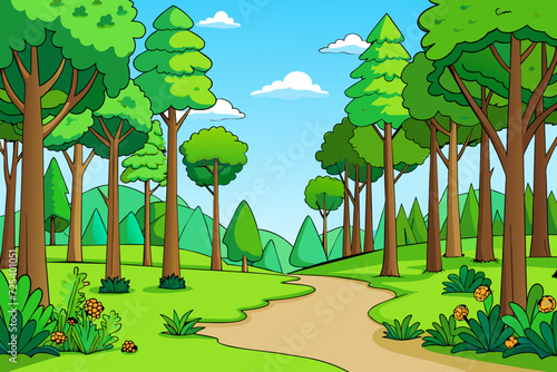 forest beautiful cartoon nature threes woodland rove
wood copse coppice taiga vector