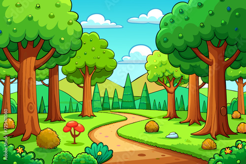 forest beautiful cartoon nature threes woodland rove
wood copse coppice taiga vector