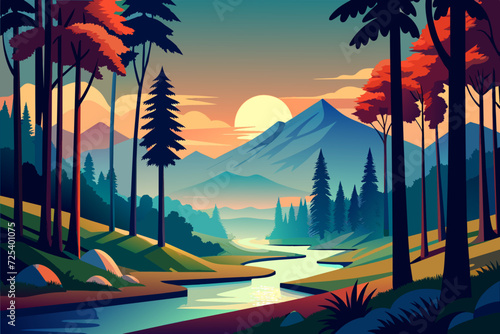 forest beautiful cartoon nature threes woodland rove
wood copse coppice taiga vector