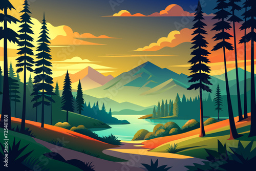 forest beautiful cartoon nature threes woodland rove
wood copse coppice taiga vector
