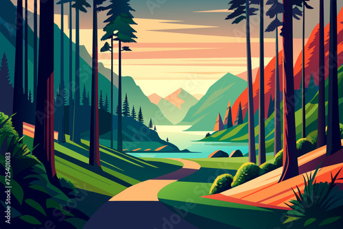 forest beautiful cartoon nature threes woodland rove
wood copse coppice taiga vector