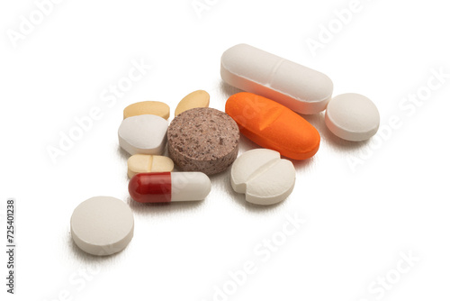 Slika na platnu Pills of various shapes and colors