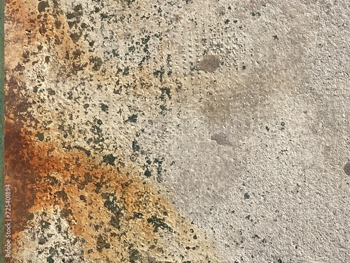 Porous Concrete with Rust Stain  