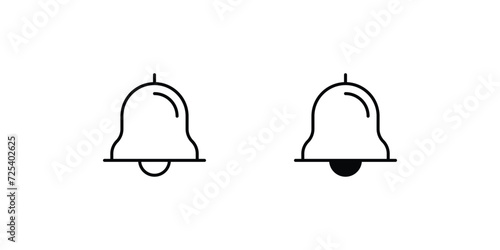 Bell  icon with white background vector stock illustration