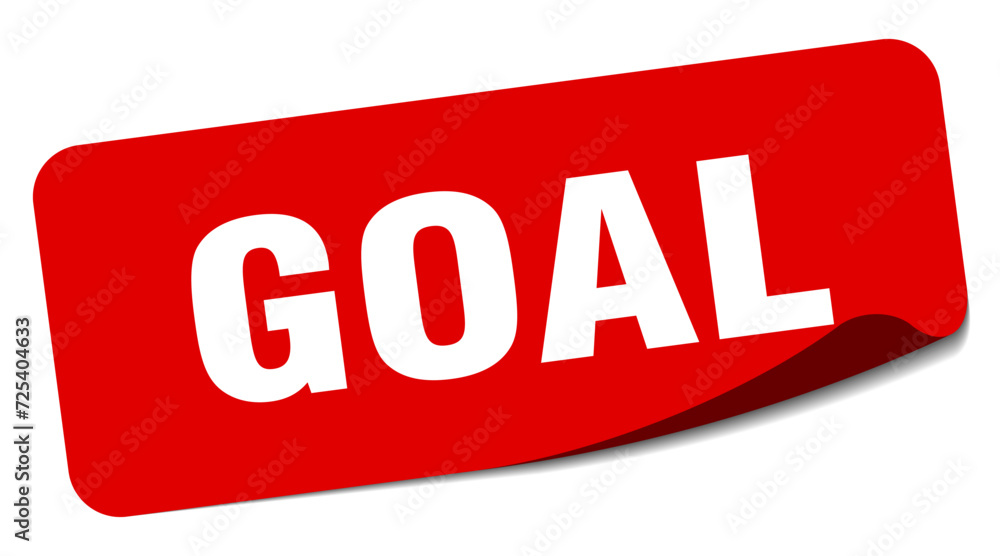 goal sticker. goal label
