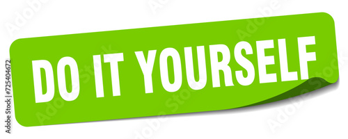 do it yourself sticker. do it yourself label