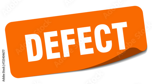 defect sticker. defect label