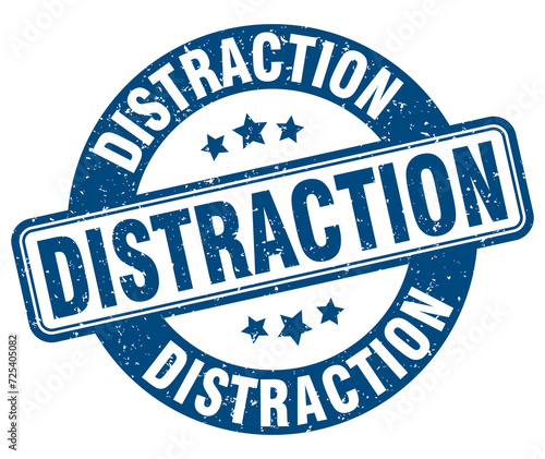 distraction stamp. distraction label. round grunge sign