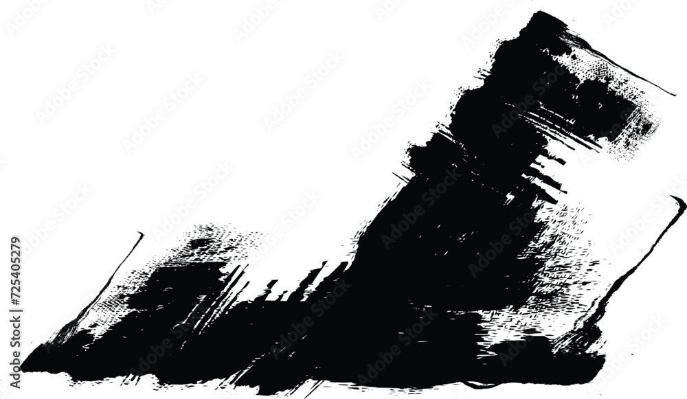 Naklejka premium Vector brush srokes texture. Distressed uneven texture. Grunge background. Abstract vector illustration. Overlay to create interesting effect and depth