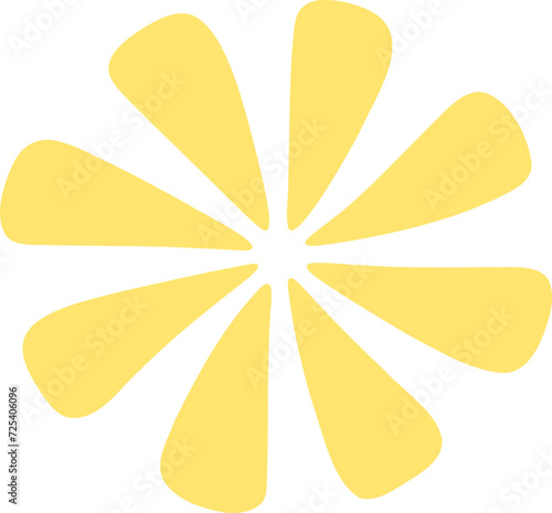 Simple flower symbol flat illustration. Flower shape decorative design elements