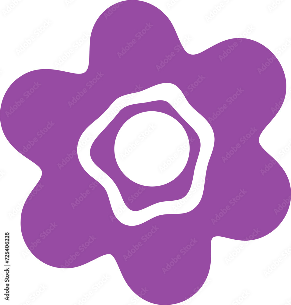 Simple flower symbol flat illustration. Flower shape decorative design elements Simple flower symbol flat illustration. Flower shape decorative design elements