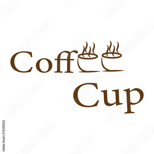 coffee cup logo design .This is a vector logo design.