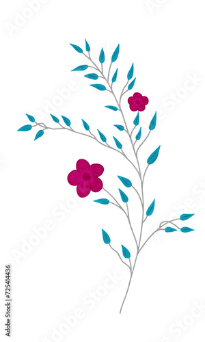 png transparent illustration of flowers elements. Perfects for embroidery design, stickers, cards, invitation, etc.