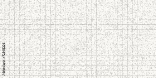 Black dotted textured background, noisy gritty dot halftone effect, vector illustration. Fashionable banner in grunge style. Checkered paper sheet. photo