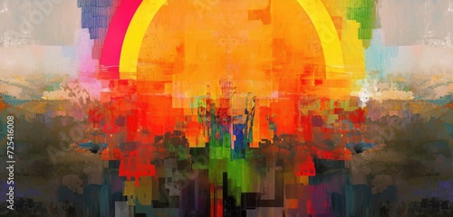 abstract color rainbow background LGBTQIA, ai