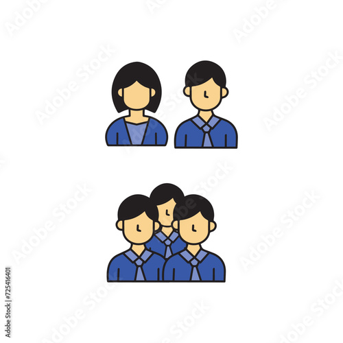People avatar profile icons. Male and female faces. Men and women portraits. 