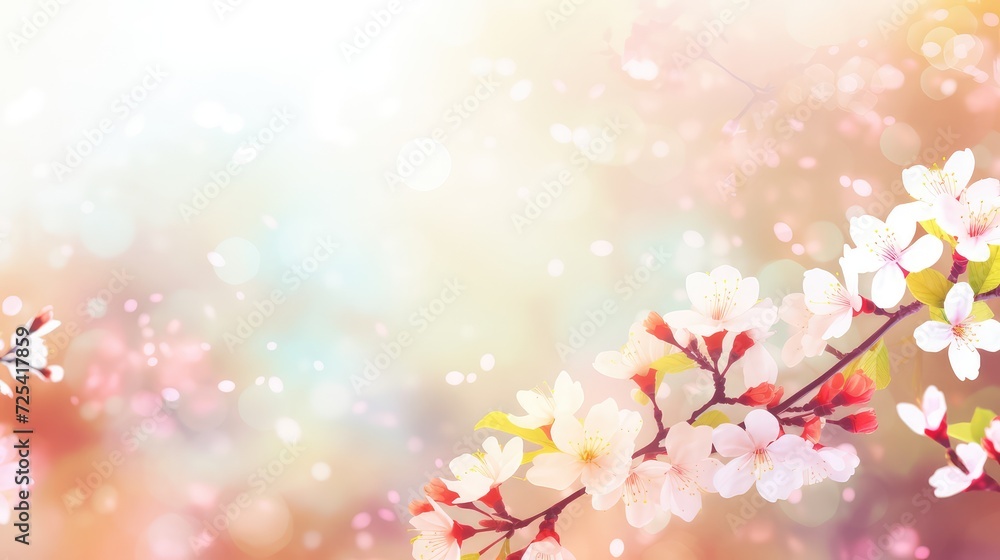 Spring flowers background with bokeh effect. Beautiful nature scene. Spring flowers background with bokeh effect. Beautiful nature scene.