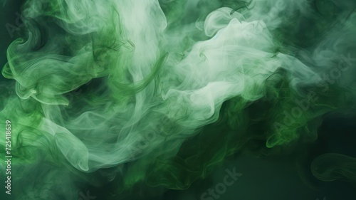Abstract green and white smoke on white background. cloud, a soft Smoke cloudy wave texture background. 