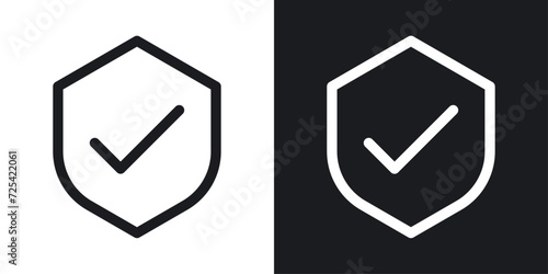Strengthens Immune System Icon Designed in a Line Style on White Background.