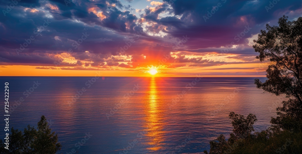 Beautiful Sunset Over Lake Superior