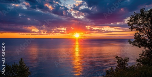 Beautiful Sunset Over Lake Superior © Mamstock