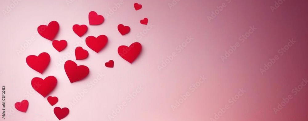 Valentine Day concept , pink background with hearts Valentine Day concept , pink background with hearts