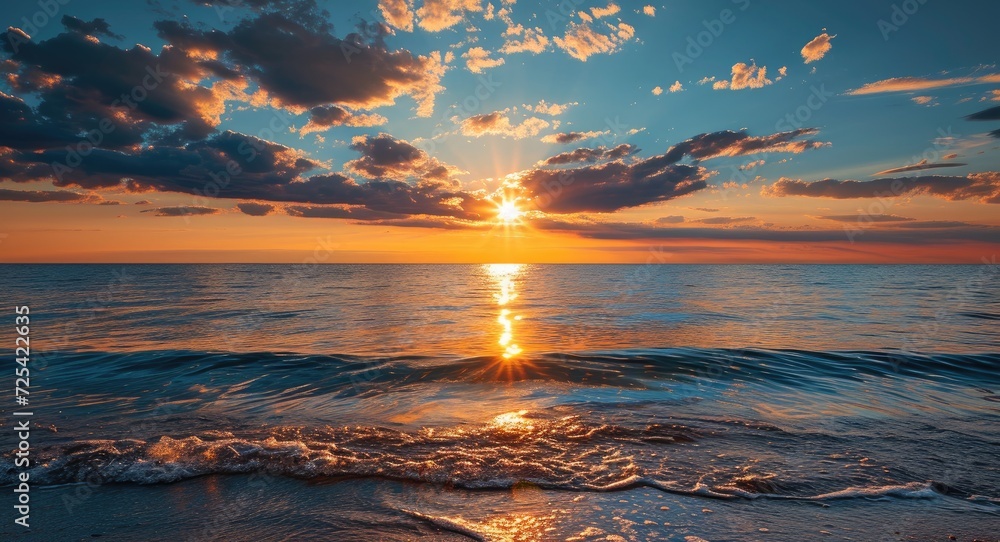 Fototapeta premium Beautiful Sunset Over Lake Superior