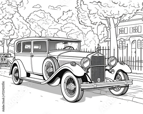 Rolls Royce Coloring Page, Luxury Car Colouring Page, For adult and kids, relaxing activities photo